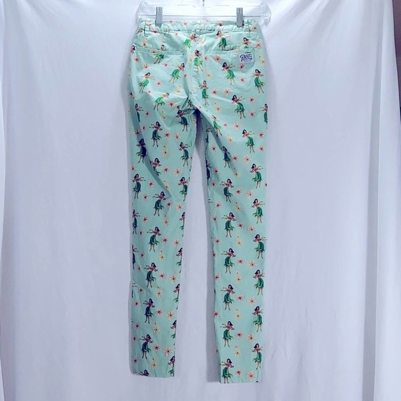 Bondi Party Pants Hula Girl Skinny Ankle Pants Green Size XS - Picture 4 of 16